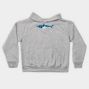 Shark Silhouette with Pattern Kids Hoodie